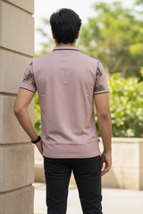 Men Designer Onion Polo T-Shirt with Abstract Print – Casual Style