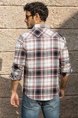 Red Checks Cotton Shirt for Men - Stylish Multi-Color FABCK