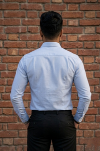Atlance Sky Blue Check Shirt for Men – Elegant & Trendy Formal Wear-FRMCHECKS