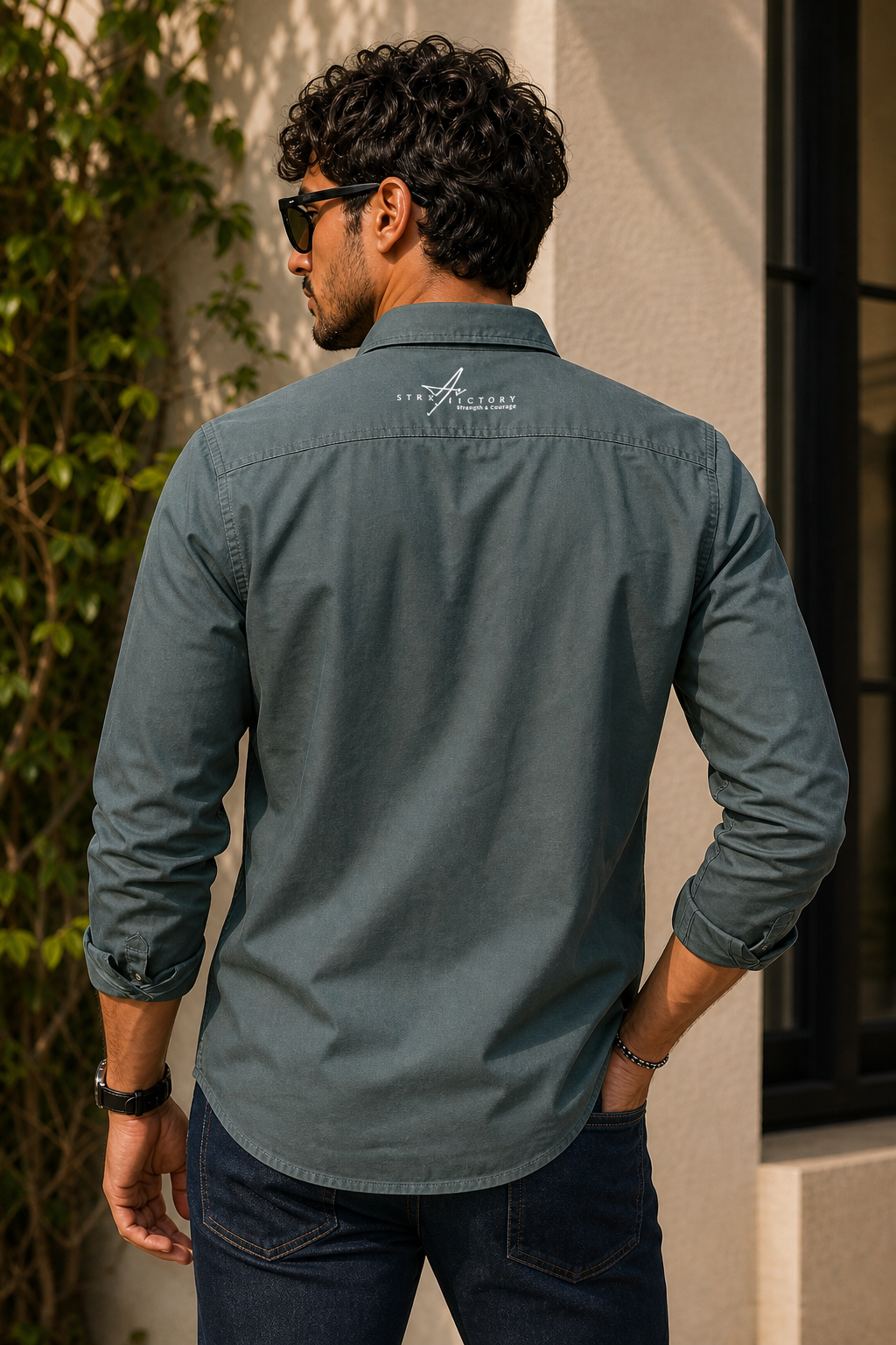 Men Plain Cotton Dark Pista Full Sleeve Shirt | Casual Button Down Shirt with Pockets SC-1972