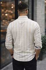 Men Cream Checks Shirt – Trendy and Comfortable Casual Wear 261049715