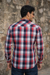 Men Red Check Casual Shirt | Premium Slim Fit | Atlance FABCK