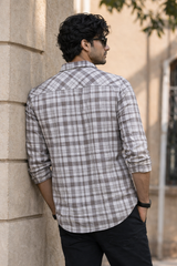 Grey Check Shirt for Men – Premium Casual Collection WON