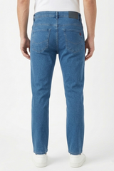 Atlance Mid-Wash Comfort Fit Jeans for Men | Blue Denim Plain 261058985