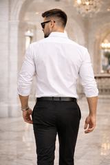 Men White Casual Shirt - Slim Fit Cotton Button Down 261049768