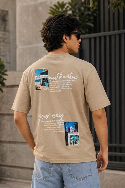 Men Fawn Authentic Graphic Drop Shoulder T-Shirt
