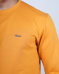 MUSTARD COLOR FULL SLEEVE ROUND NECK PLAIN T-SHIRT