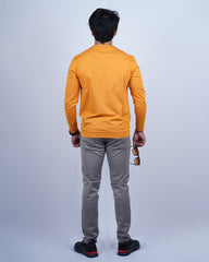 MUSTARD COLOR FULL SLEEVE ROUND NECK PLAIN T-SHIRT