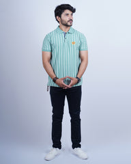 PISTA COLOR LINING COLLAR T-SHIRT