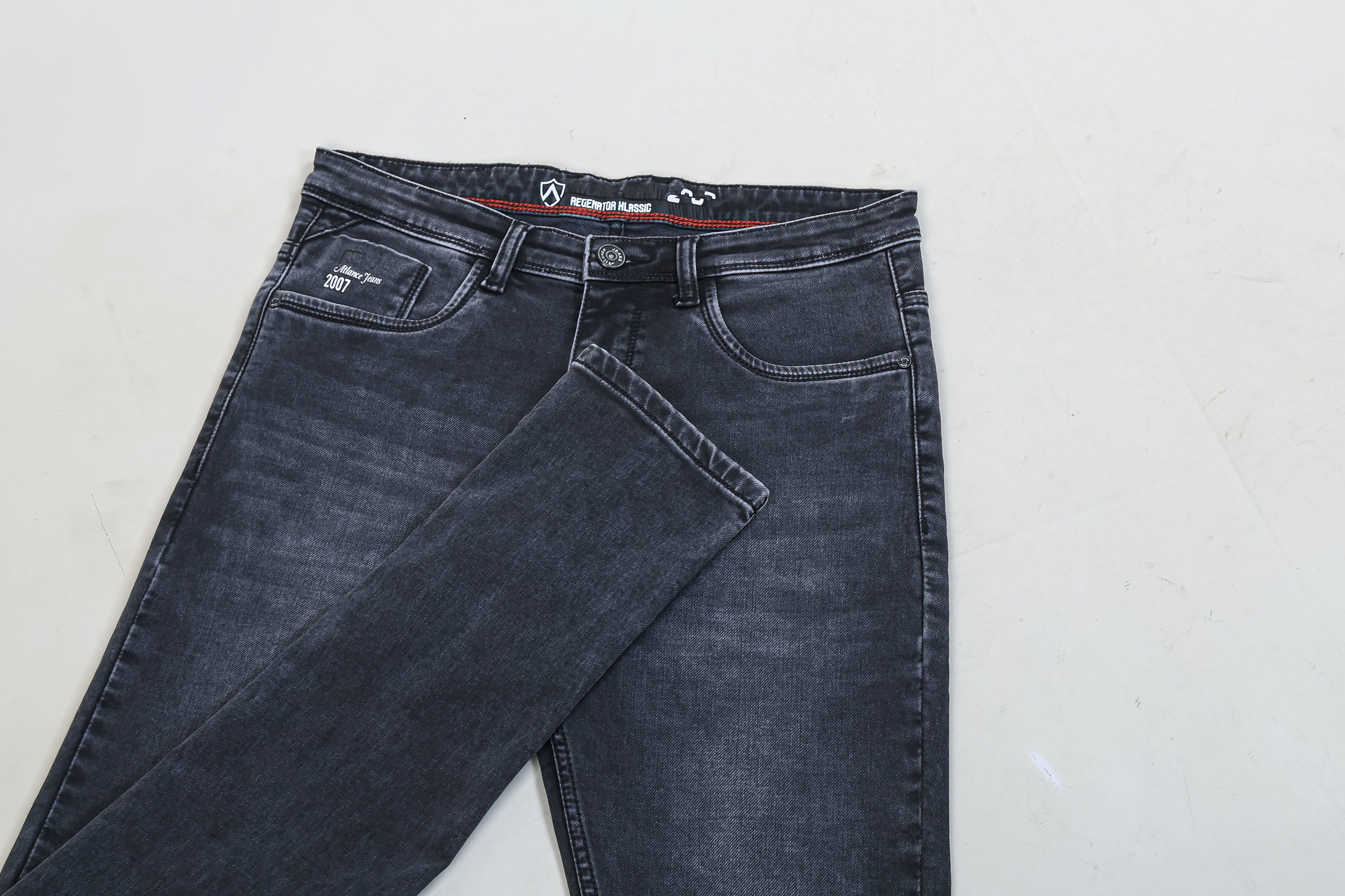 KARBON BLACK COLOR DENIM WASH JEANS