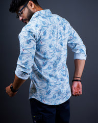 FIROZI-WHITE COLOR PRINTED CASUAL SHIRT