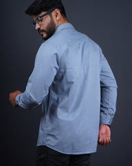 GREY COLOR PLAIN CASUAL SHIRT