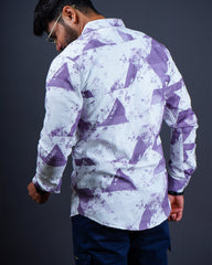 LAVENDER COLOR PRINTED CASUAL SHIRT