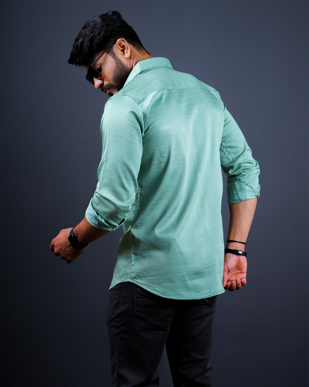 PISTA COLOR PLAIN CASUAL SHIRT