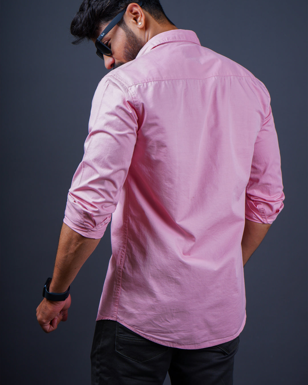 PINK COLOR PLAIN CASUAL SHIRT