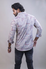 BEIGE COLOR PRINTED CASUAL SHIRT