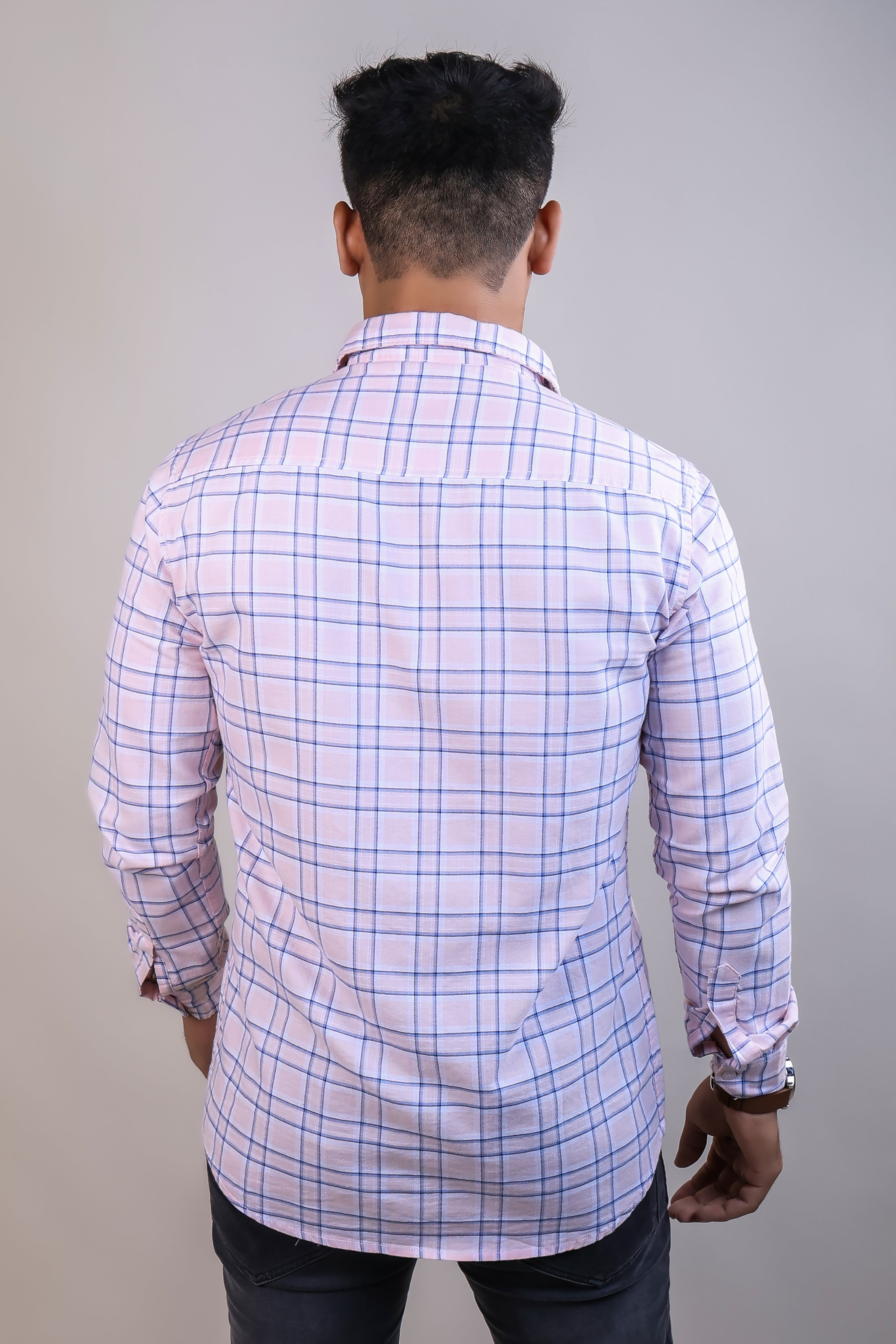 PINK COLOR CHECKS CASUAL SHIRT