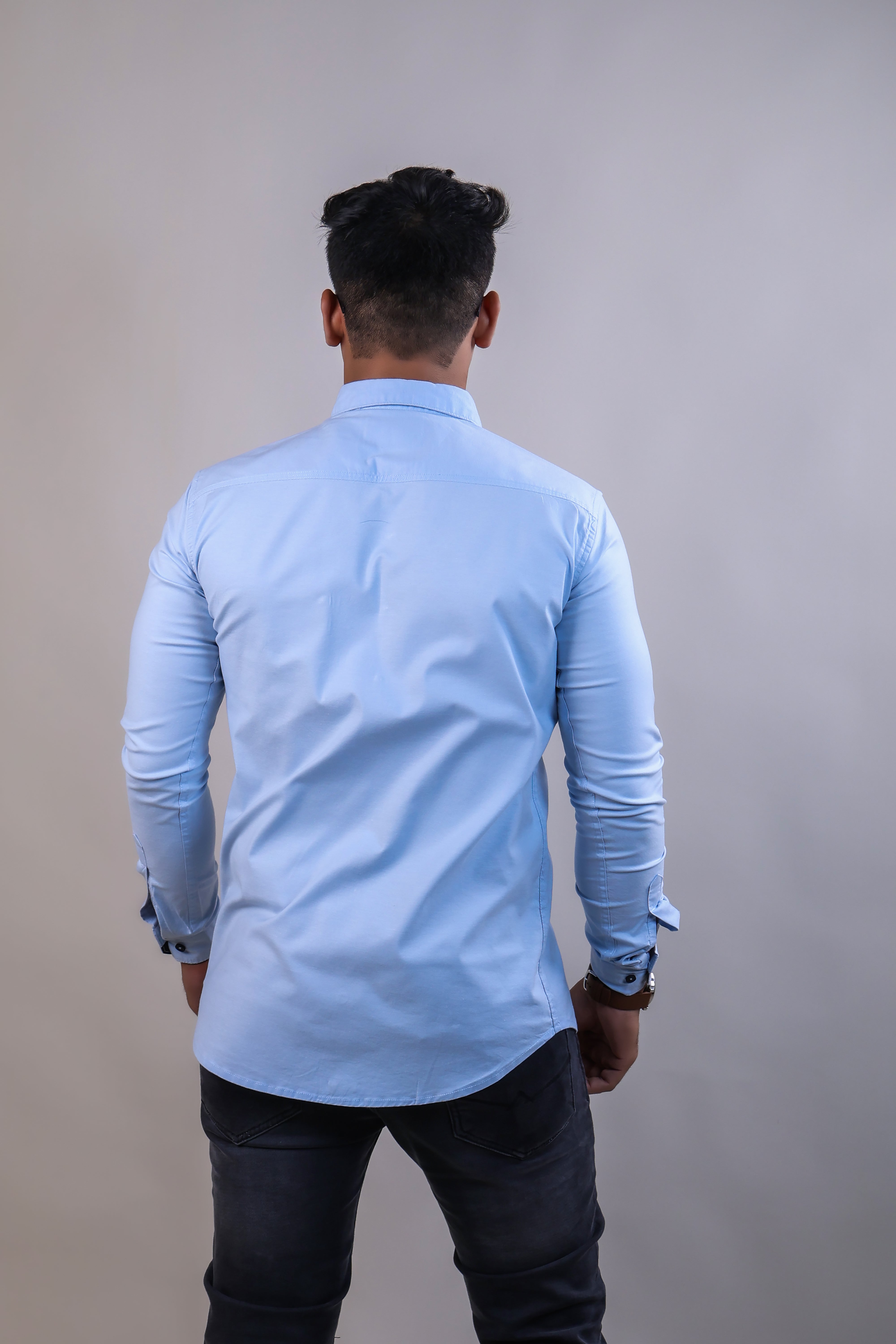 SKYBLUE COLOR PLAIN CASUAL SHIRT