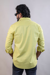 LEMON COLOR  PLAIN CASUAL SHIRT