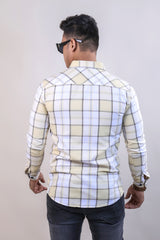 LEMON COLOR CHECKS CASUAL SHIRT