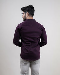 WINE COLOR LINING CASUAL SHIRT