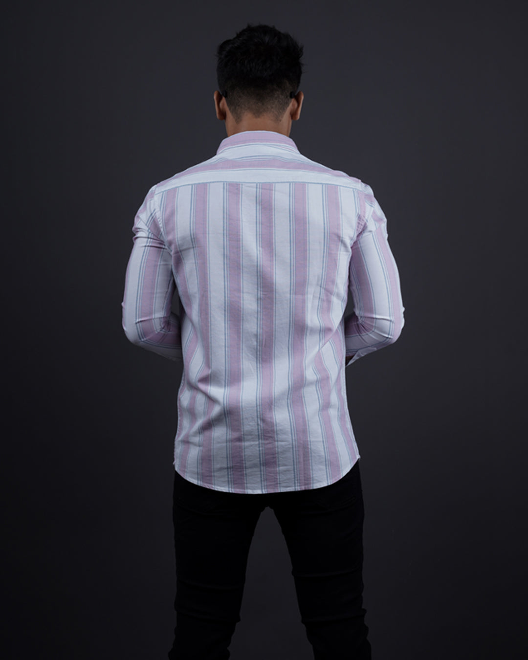 PINK COLOR LINING CASUAL SHIRT