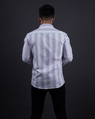 PINK COLOR LINING CASUAL SHIRT