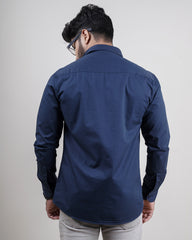 NAVY BLUE COLOR PLAIN CASUAL SHIRT