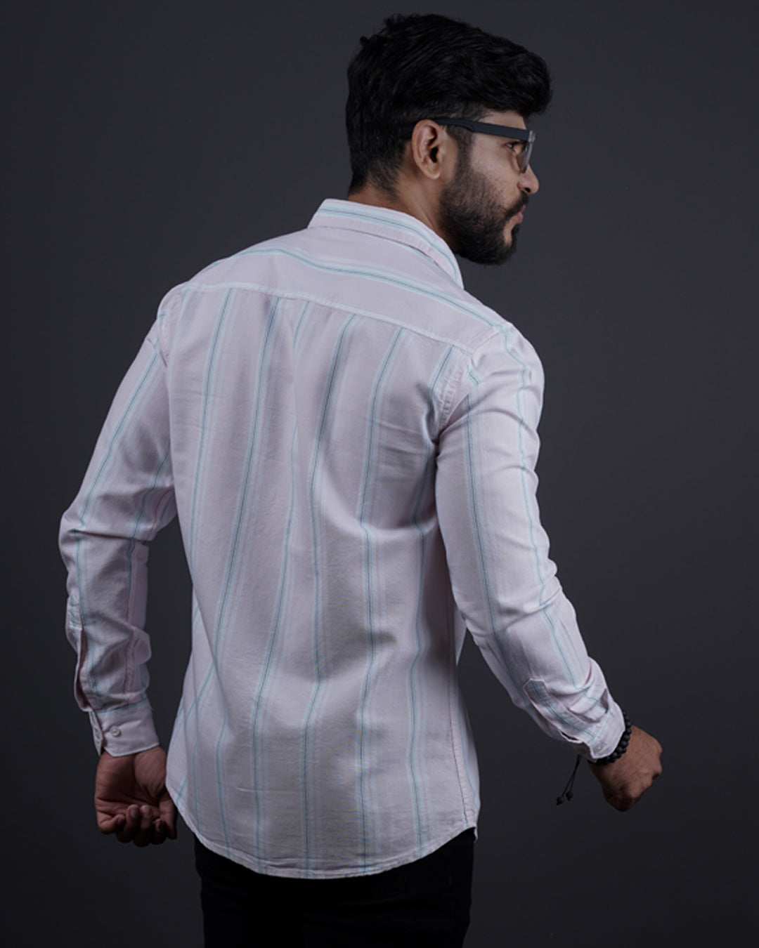 PINK COLOR LINING CASUAL SHIRT