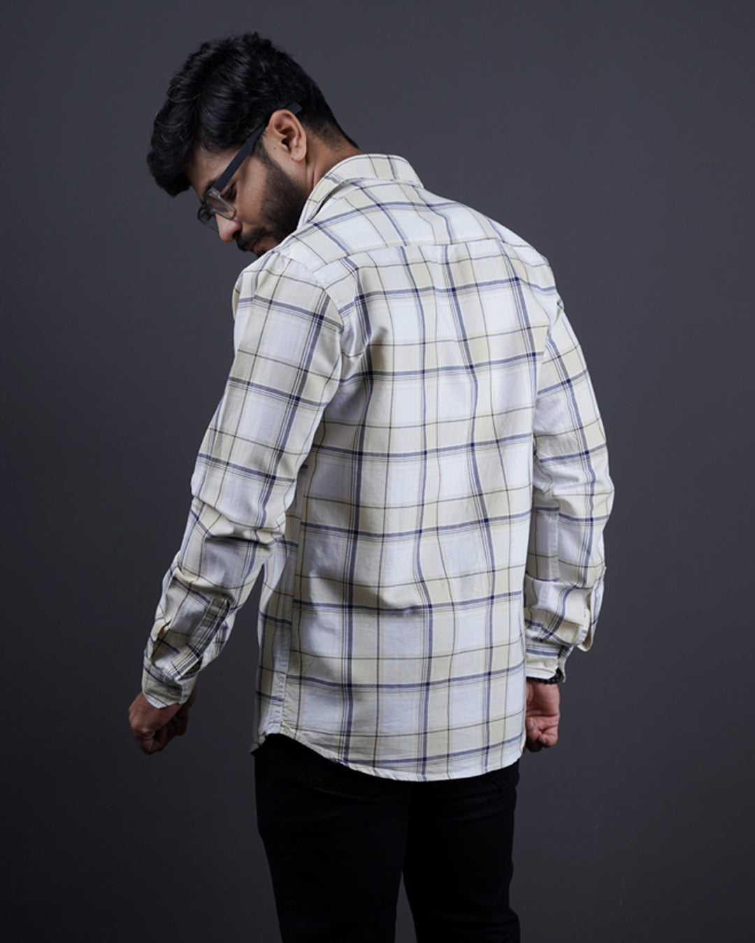 FAWN-CREAM COLOR CHECKS CASUAL SHIRT