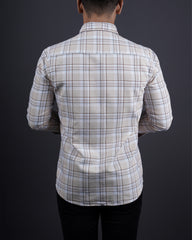 FAWN COLOR CHECKS CASUAL SHIRT