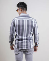 GREY COLOR LINING CASUAL SHIRT