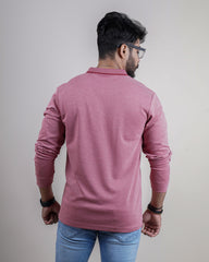 PINK COLOR FULL SLEEVE FULL NECK T-SHIRT