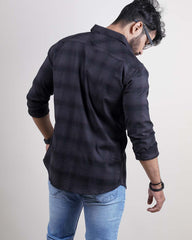 GREY COLOR CHECKS CASUAL SHIRT