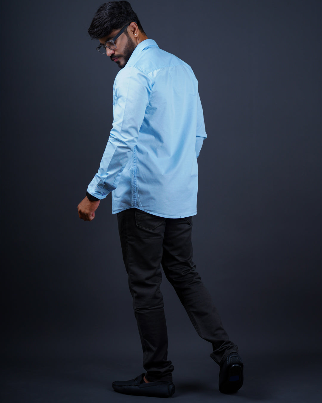 SKYBLUE COLOR PLAIN COTTON CASUAL SHIRT