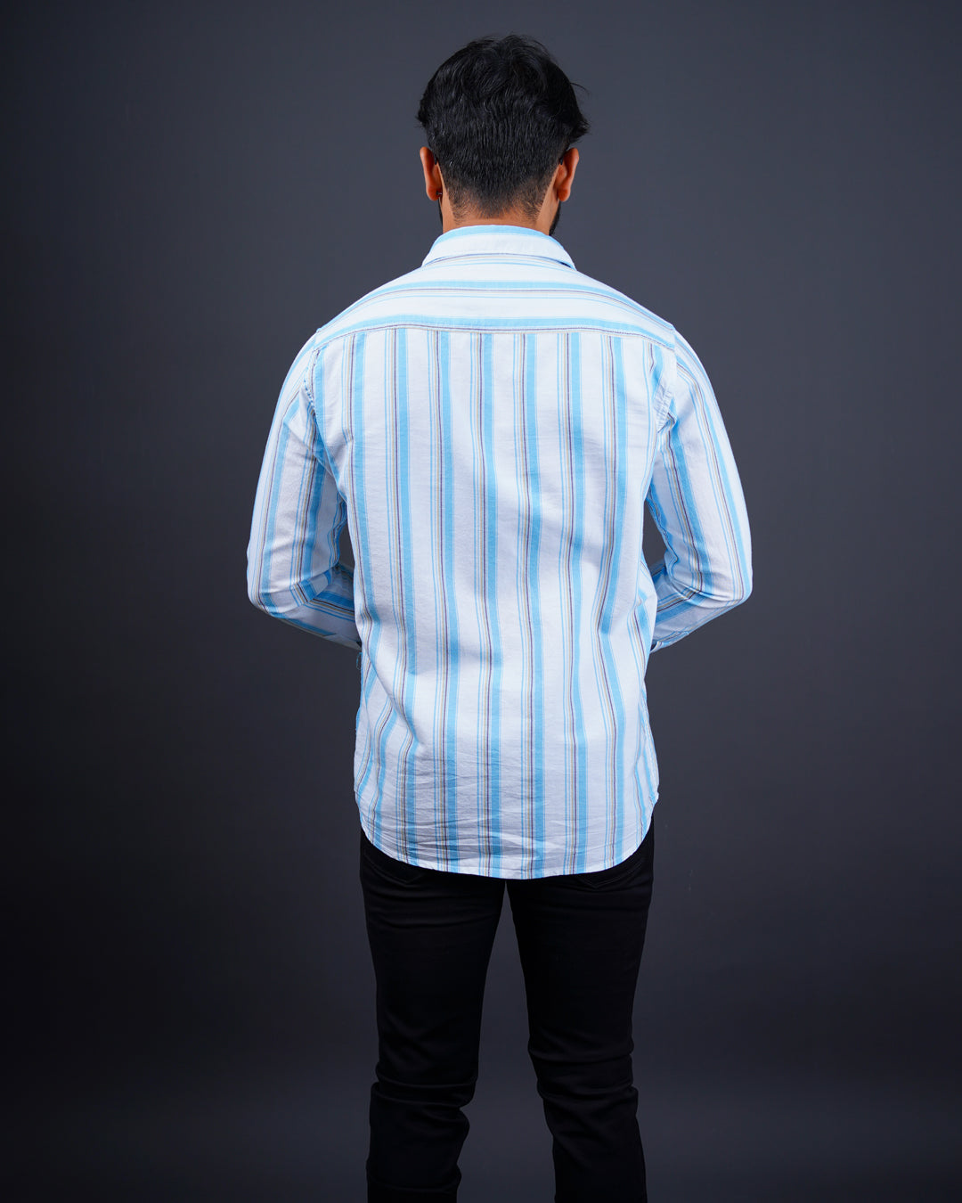 SKYBLUE COLOR LINING COTTON CASUAL SHIRT