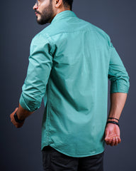 PISTA COLOR PLAIN CASUAL SHIRT