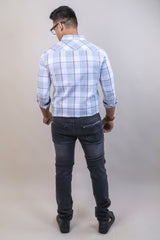 GREY COLOR CHECKS CASUAL SHIRT