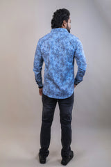 BLUE COLOR PRINTED CASUAL SHIRT