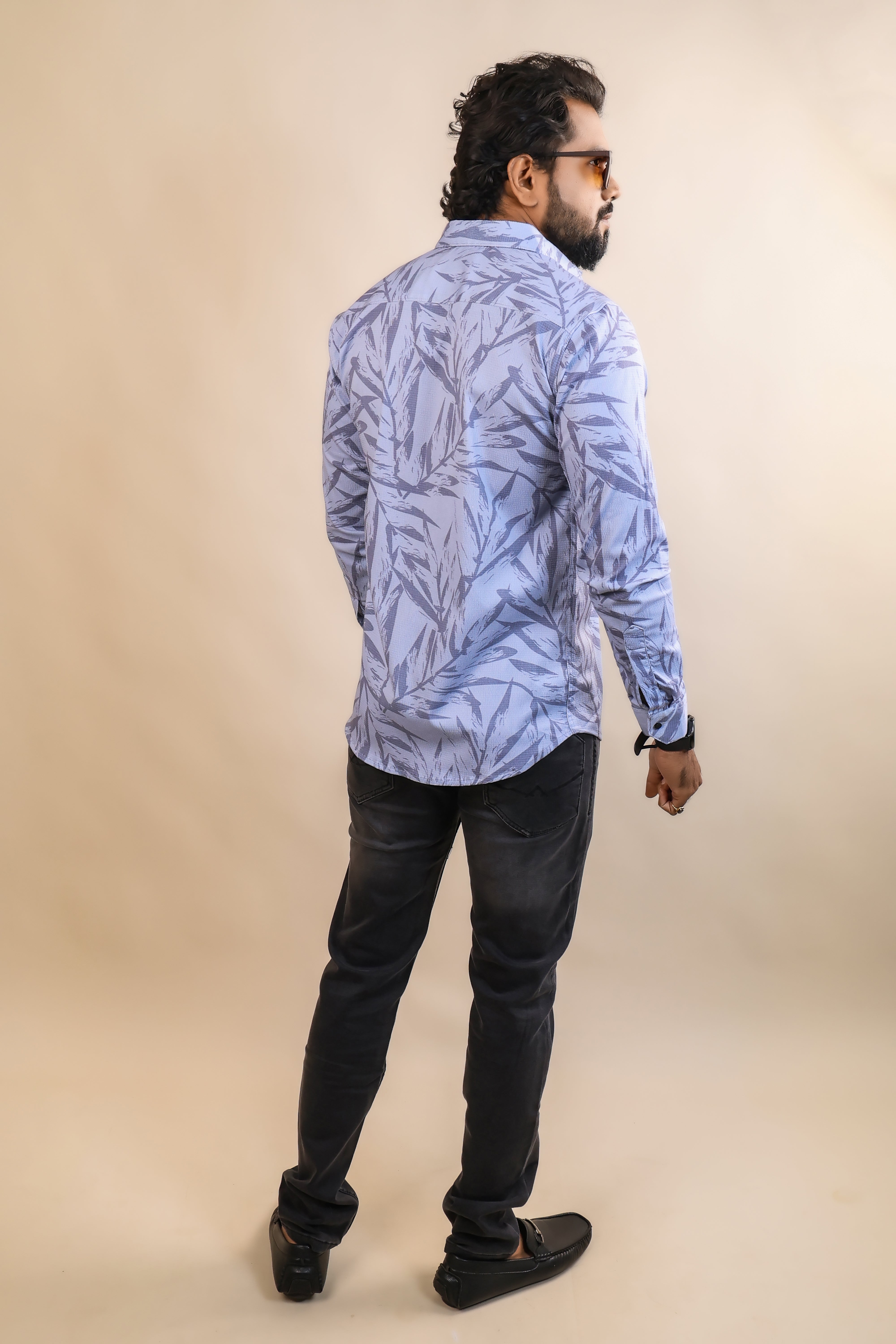 BLUE COLOR PRINTED CASUAL SHIRT