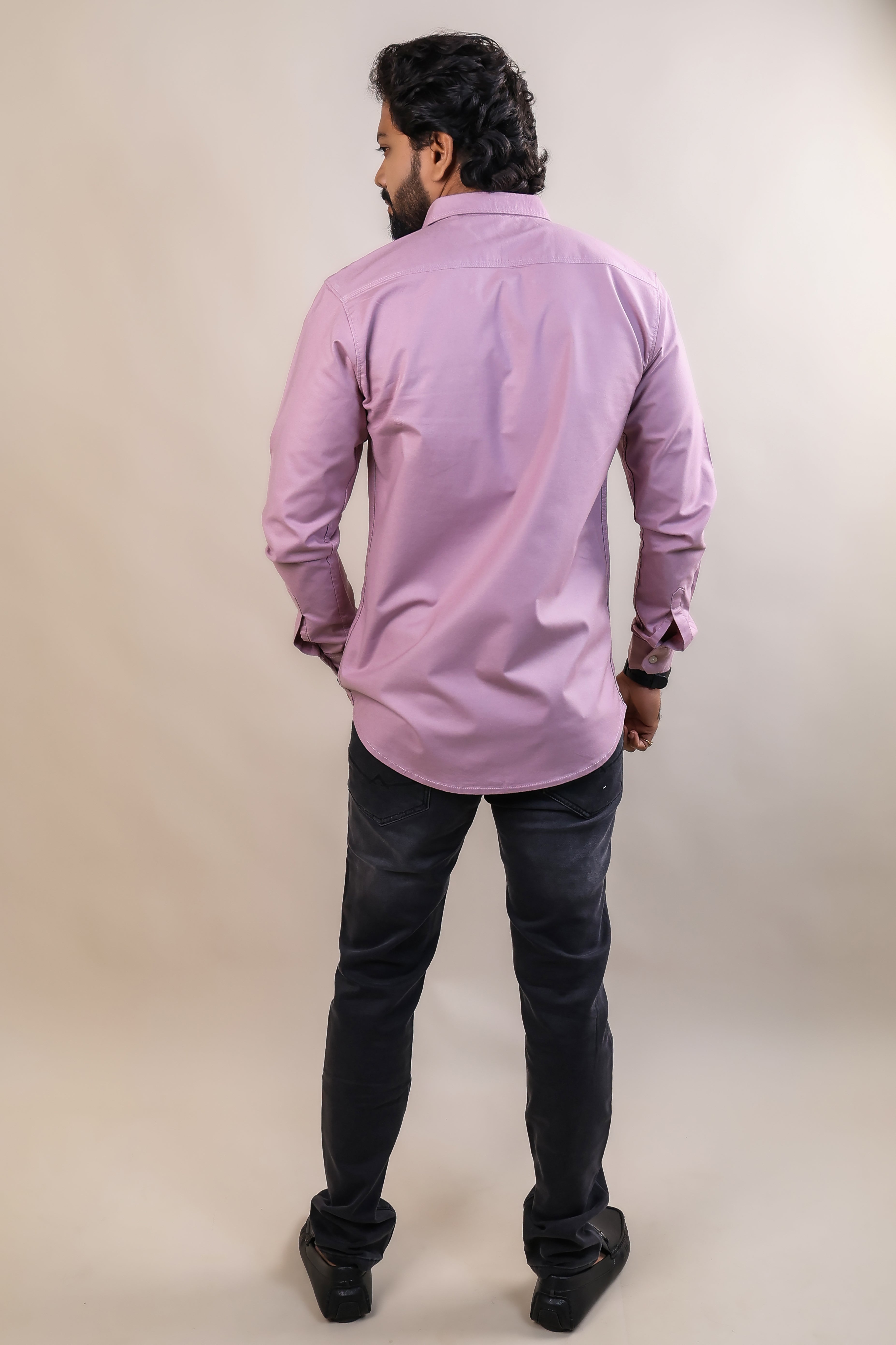 ONION COLOR PLAIN CASUAL SHIRT