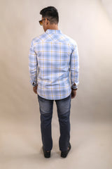 GREY COLOR CHECKS CASUAL SHIRT