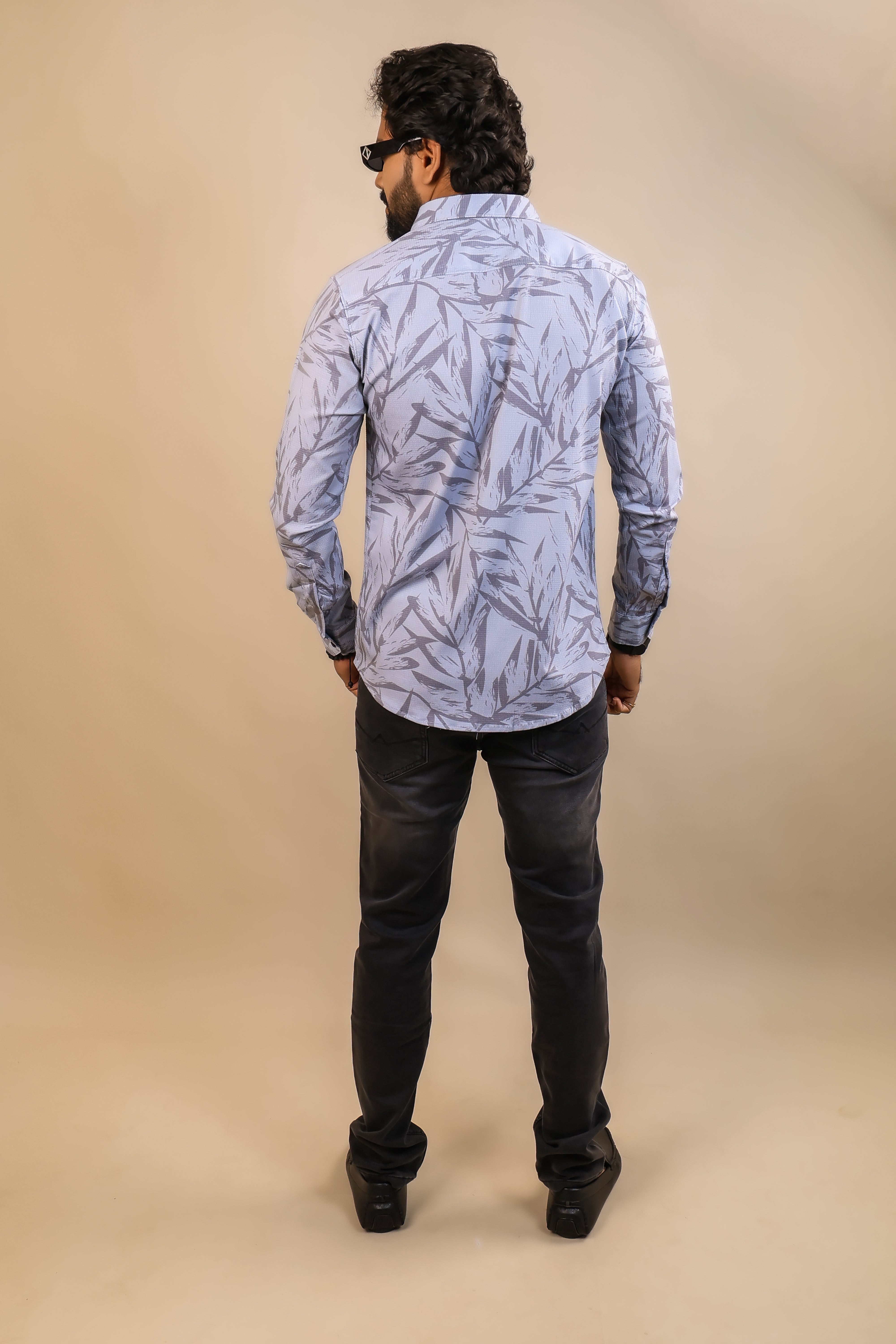 GREY COLOR PRINTED CASUAL SHIRT