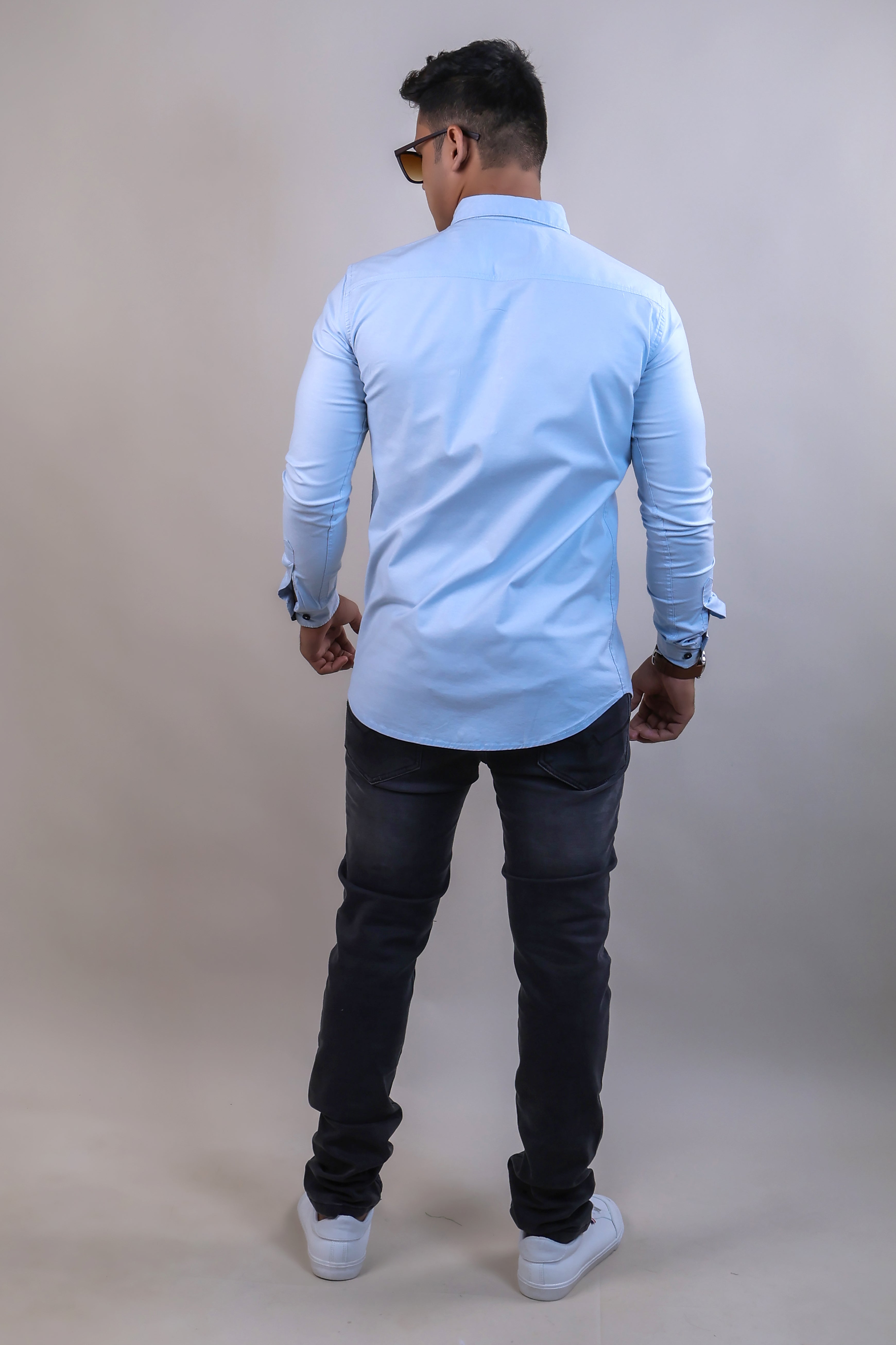 SKYBLUE COLOR PLAIN CASUAL SHIRT