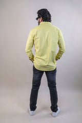 LEMON COLOR  PLAIN CASUAL SHIRT