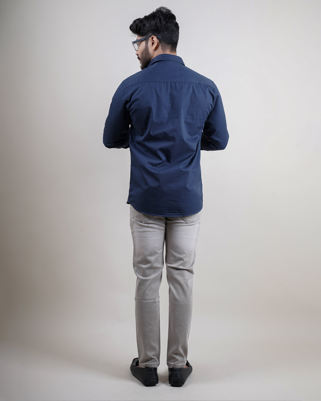 NAVY BLUE COLOR PLAIN CASUAL SHIRT