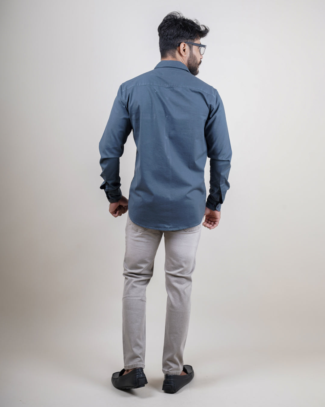 BLUE COLOR PLAIN CASUAL SHIRT