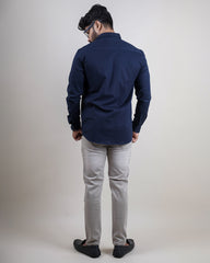 NAVY BLUE COLOR PLAIN CASUAL SHIRT