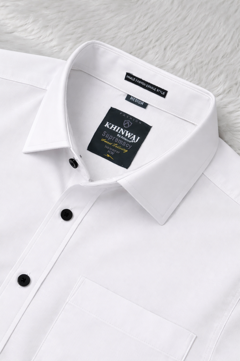 Men White Casual Shirt - Slim Fit Cotton Button Down 261049768