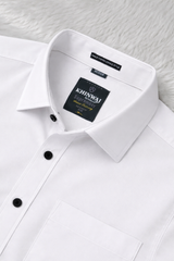 Men White Casual Shirt - Slim Fit Cotton Button Down 261049768